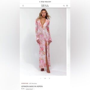 RESA Lennon Maxi Dress in Pink Floral